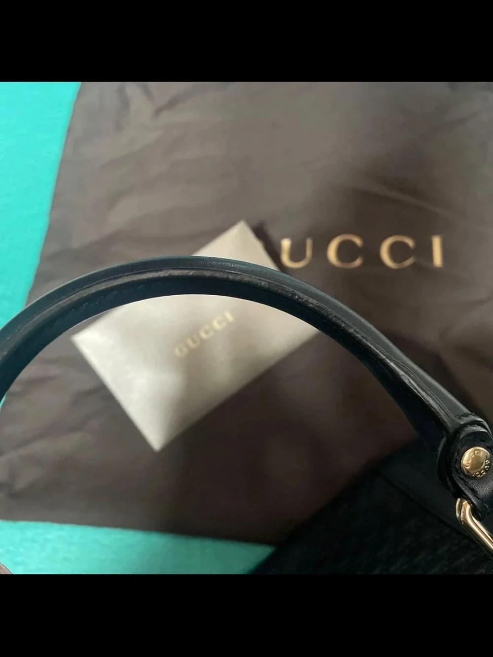 Gucci Navy Microguccissima Dome Satchel with Gold Hardware